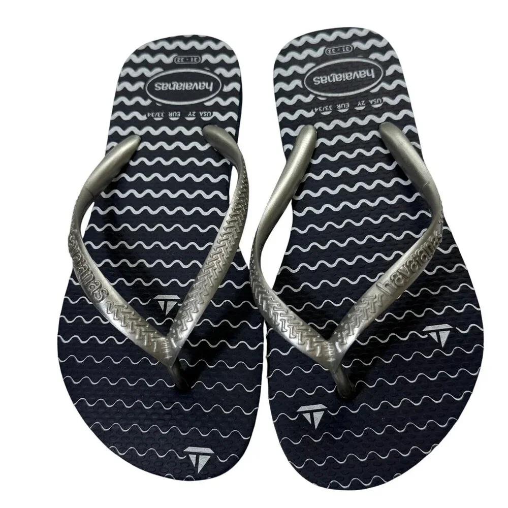 Havaianas Slim Oceano Flip Flop Sandals Navy Blue Youth‎ 2